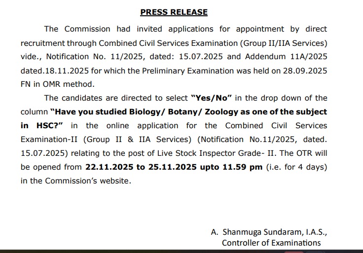 TNPSC Group 2 Result 2025 Out Soon, Official OTR Notice Out_3.1