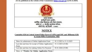 SSC GD Constable Notification 2026 Out for 25487 Vacancies, Download Official PDF