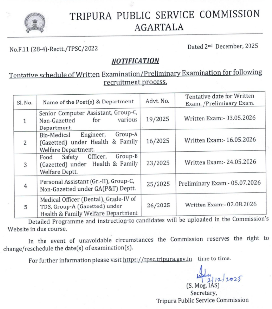 TPSC FSO Exam Date Out, Check Tentative Schedule_3.1