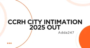 CCRH City Intimation 2025 Out
