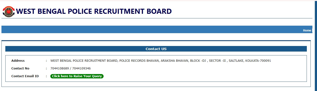 Kolkata Police Constable Admit Card 2025