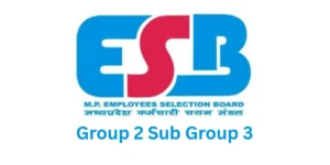 MPESB Group 2 Sub Group 3 Exam Date 2025-26