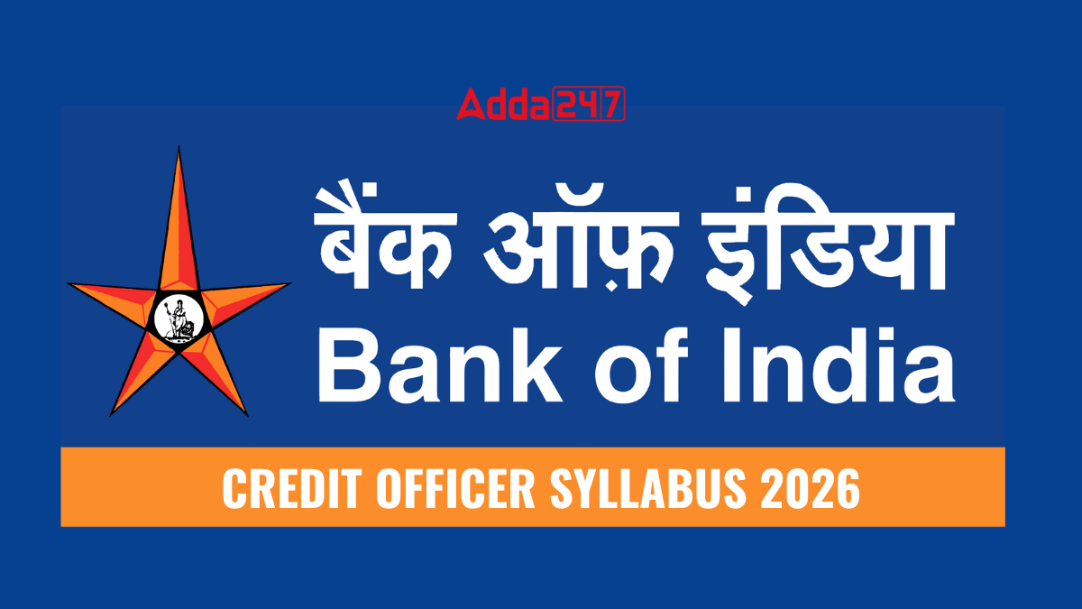 Bank of India Credit Officer Syllabus 2026