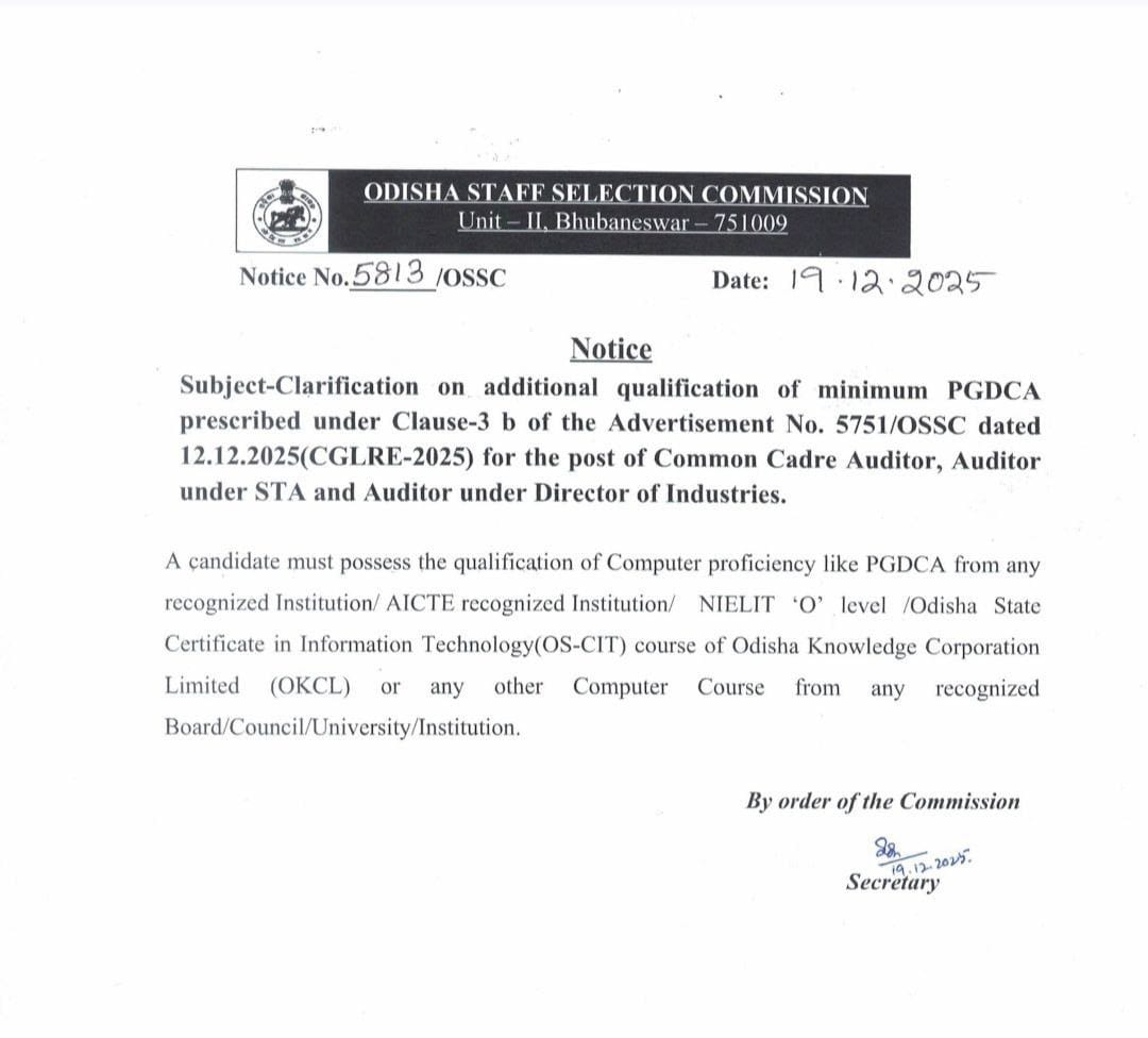 OSSC CGL 2025-26 Notification Out For 1576 Posts, Apply Link Active_3.1
