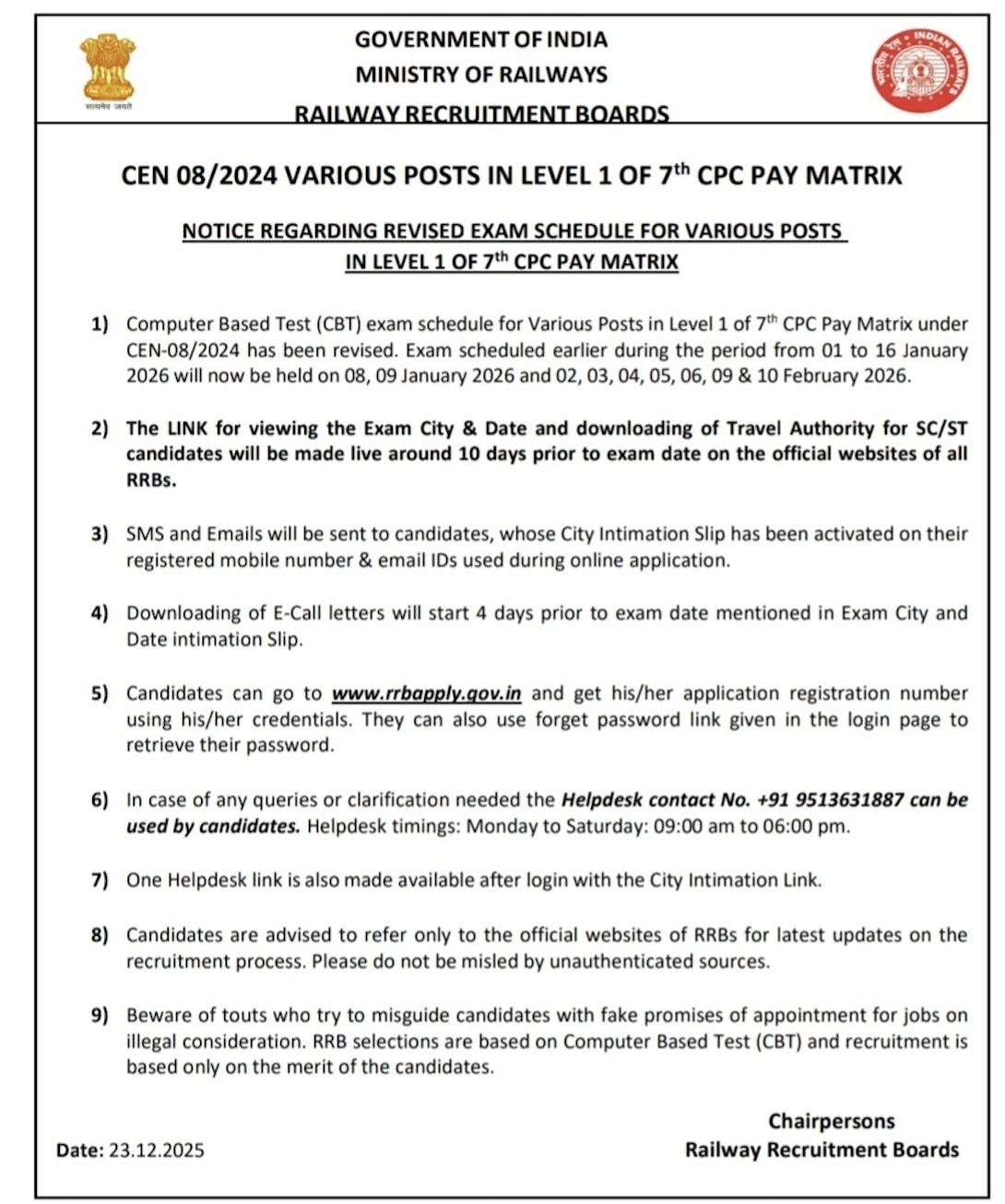 RRB Group D Revised Exam Date 2025-26 Out, Check New Exam Date and Schedule_3.1