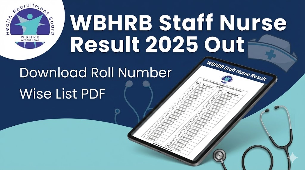WBHRB Staff Nurse Result 2025