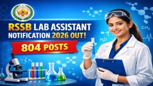 RSSB Lab Assistant Notification 2026 Out For 804 लैब सहायक Posts, Registration Starts From 27 Jan