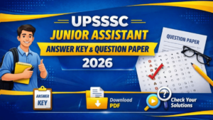 UPSSSC Junior Assistant Answer Key And Question Paper 2026