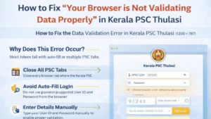 Kerala PSC Thulasi Login