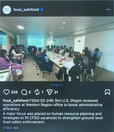 FSSAI CFSO Recruitment 2026