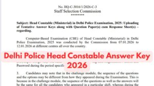 Delhi Police Head Constable Answer Key 2026 Out, Download HCM Response Sheet PDF here