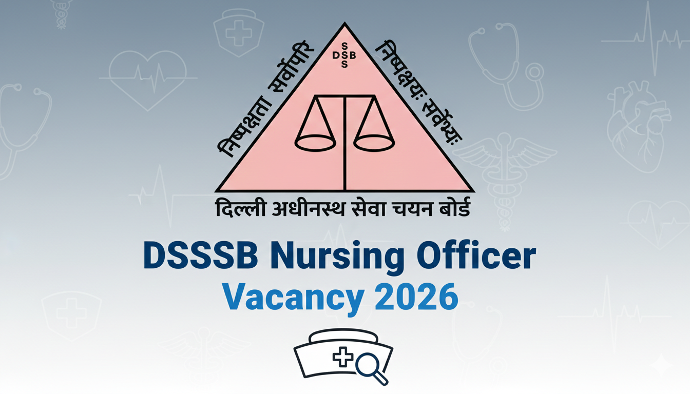 DSSSB Nursing Officer Vacancy 2026 Out for 4000+ Posts, Check Eligibility Criteria