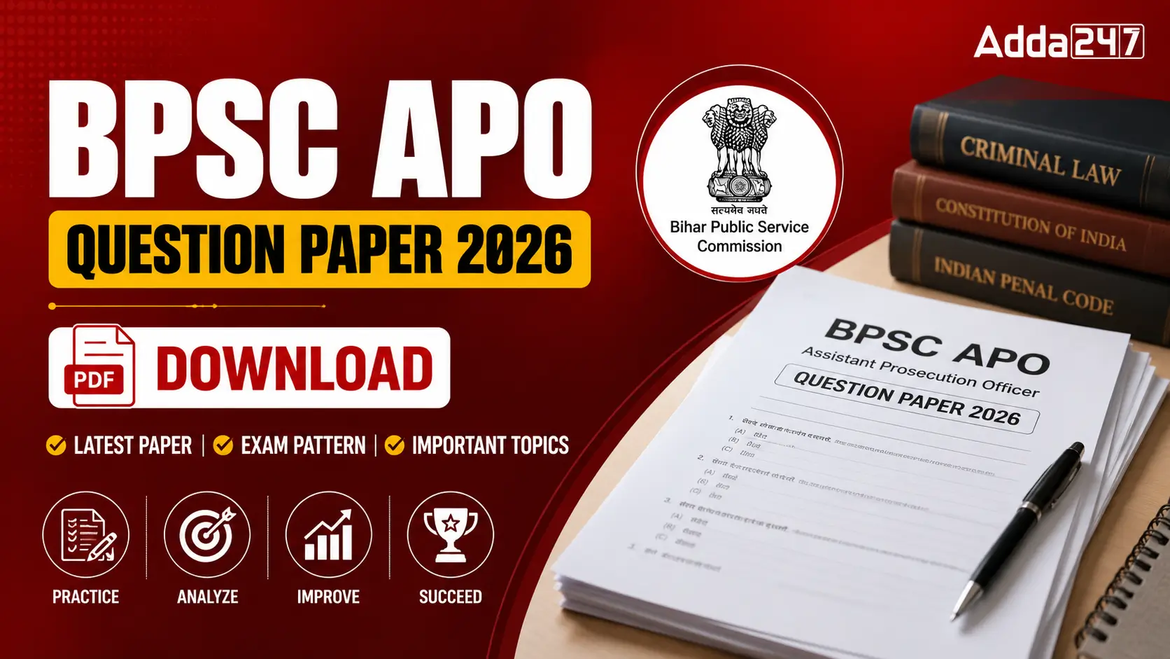 BPSC APO Question Paper 2026 PDF