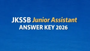 JKSSB Junior Assistant Answer Key 2026