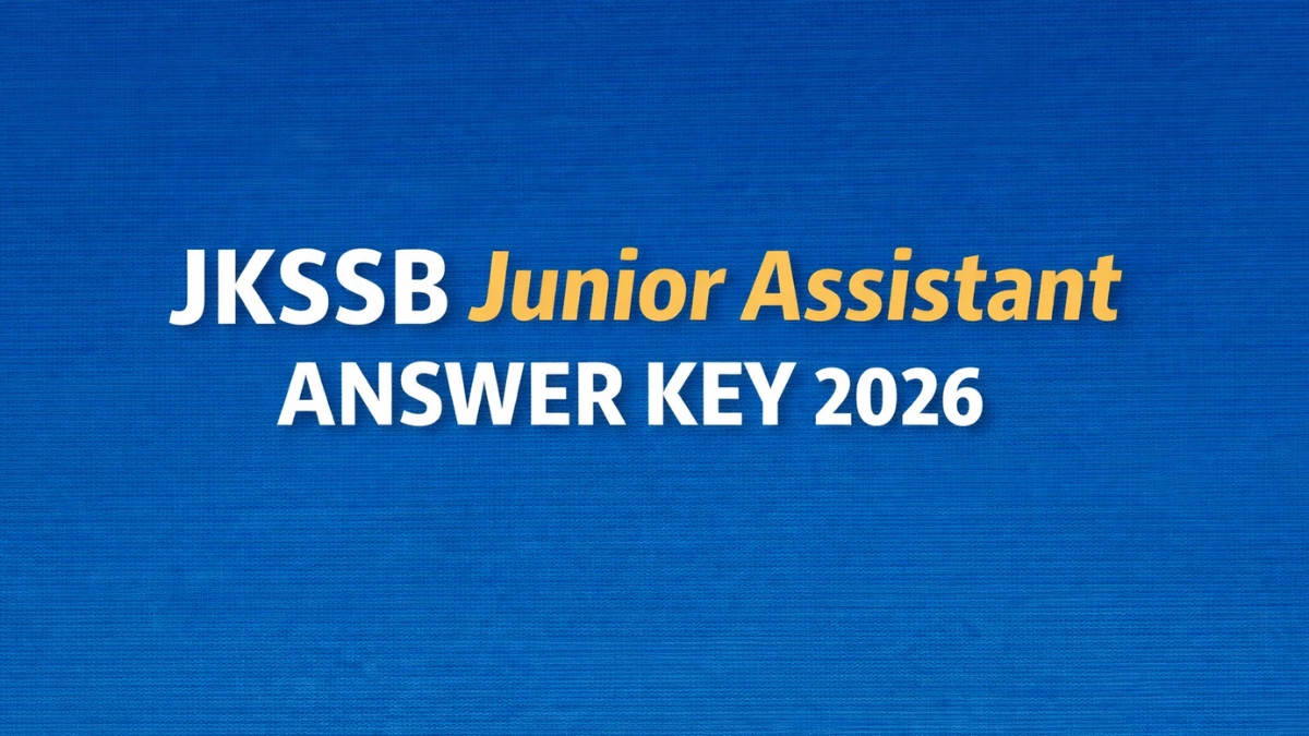 JKSSB Junior Assistant Answer Key 2026
