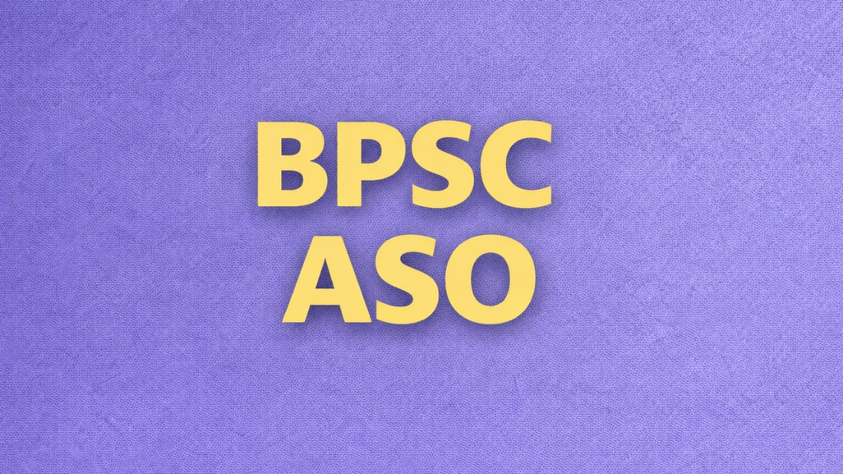 BPSC ASO Question Paper 2026