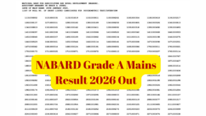 NABARD Grade A Mains Result 2026 Out