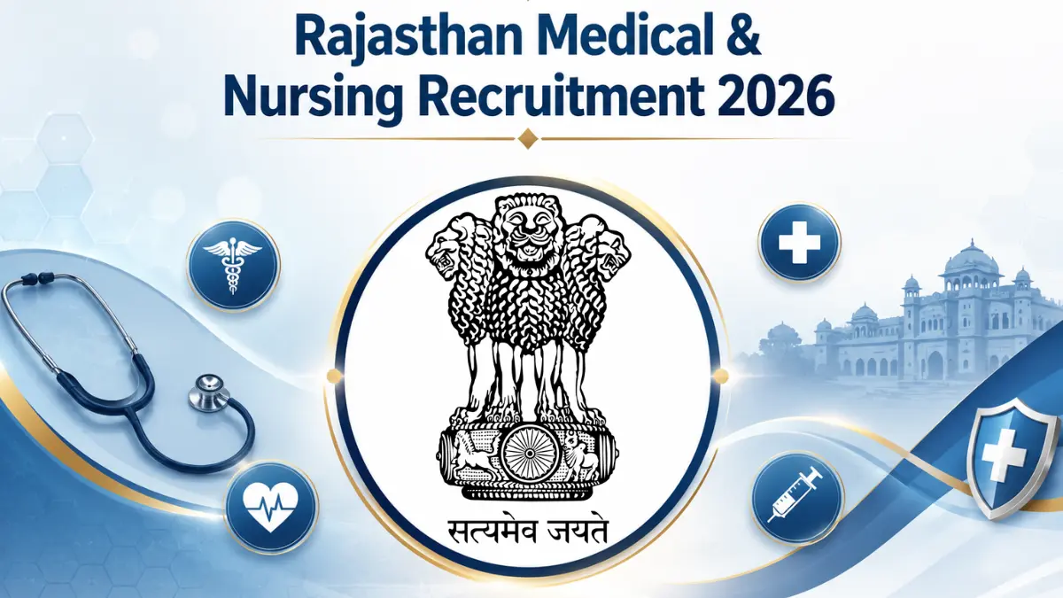 Rajasthan Medical & Nursing Recruitment 2026, 45,325 Vacancies Expected for Medical Officer, Paramedical Staff, & Staff Nurse Posts
