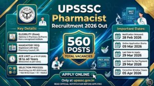 UPSSSC Pharmacist Recruitment 2026