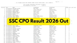 SSC CPO Result 2026 Out, Check Cut Off Marks and Download Result PDF
