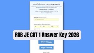 RRB JE CBT 1 Answer Key 2026 Out, Objection Window Active Till 11 March