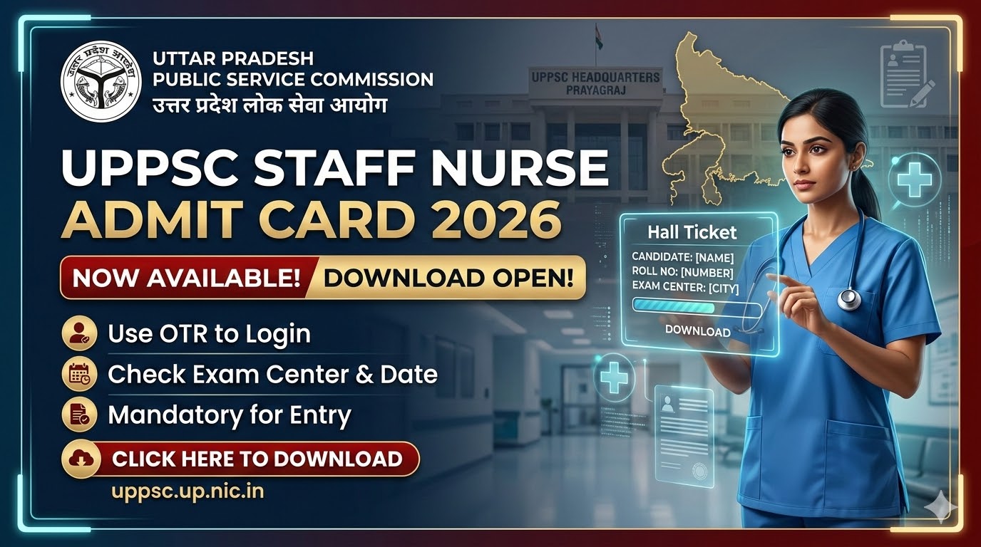 UPPSC Staff Nurse Admit Card 2026