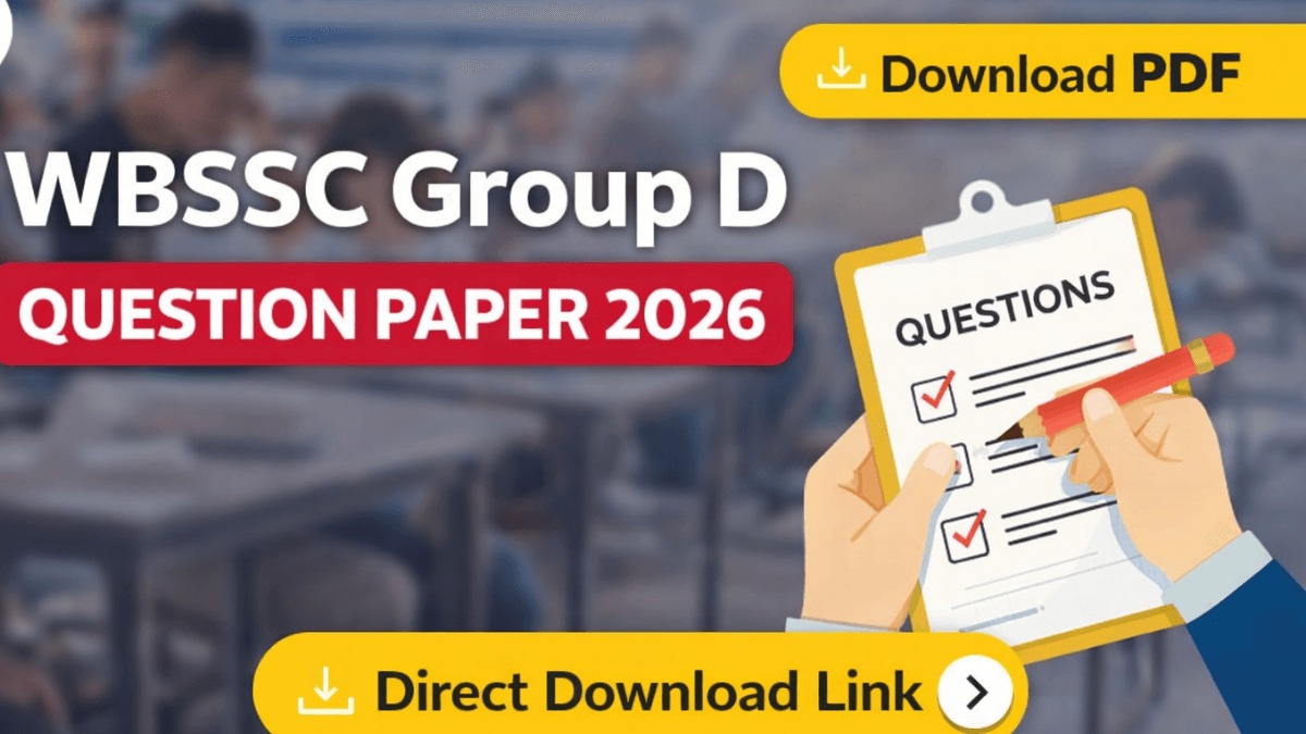 WBSSC Group D Question Paper 2026
