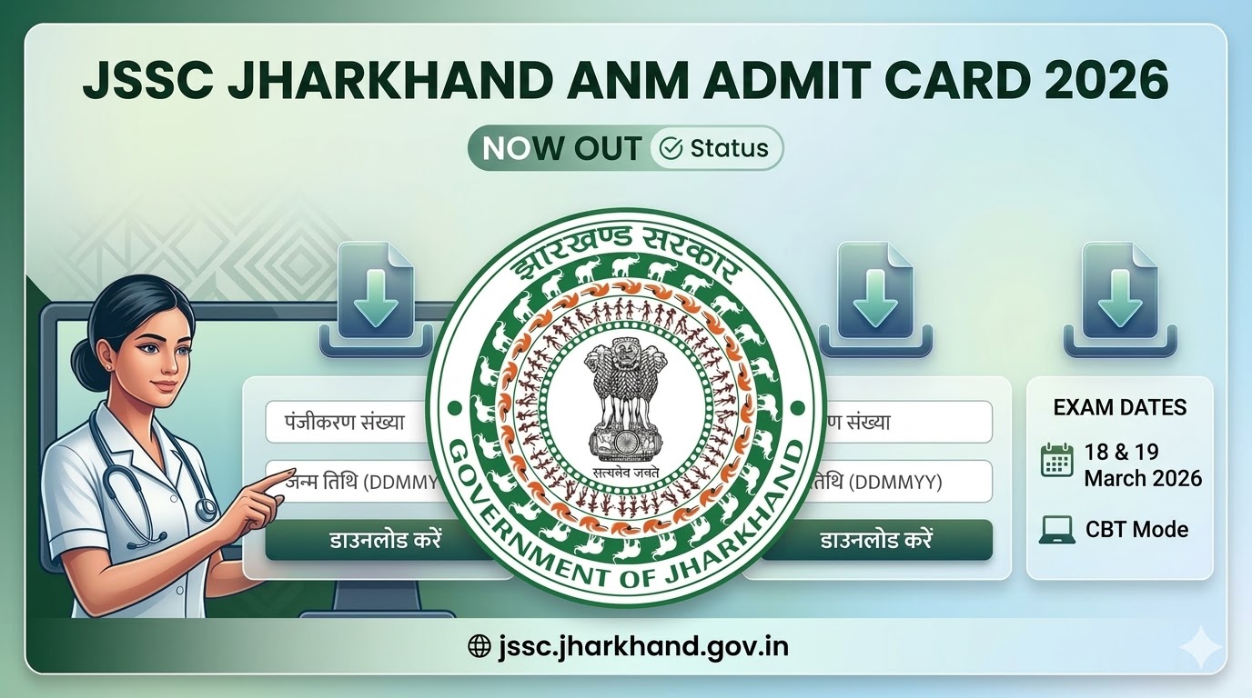JSSC Jharkhand ANM Admit Card 2026