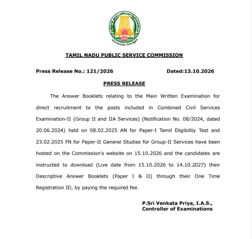 TNPSC Group 2 Mains Answer Key 2026