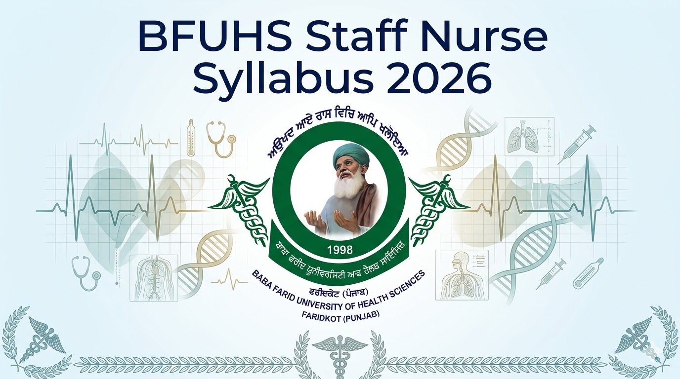 BFUHS Staff Nurse Syllabus 2026, Check Exam Pattern and Detailed Syllabus