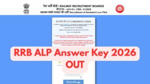 RRB ALP CBT 1 Answer Key 2026