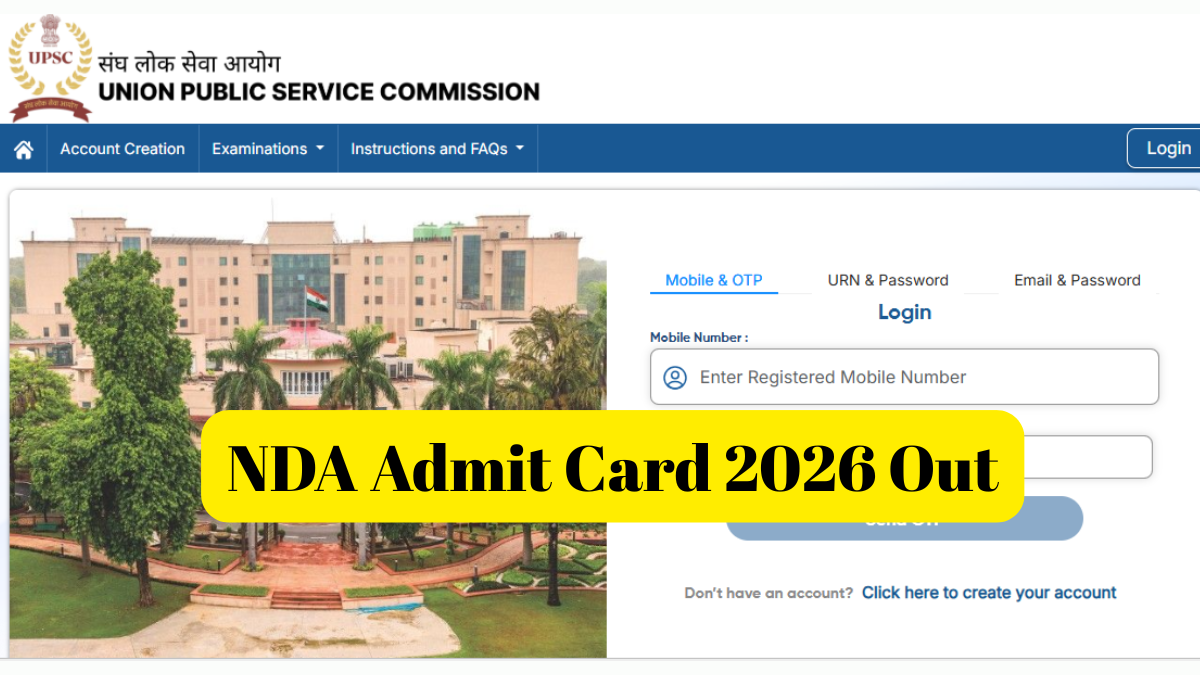 NDA Admit Card 2026