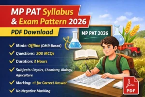 MP PAT Syllabus 2026 and Exam Pattern