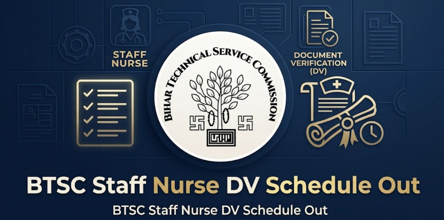 BTSC Staff Nurse DV Schedule PDF