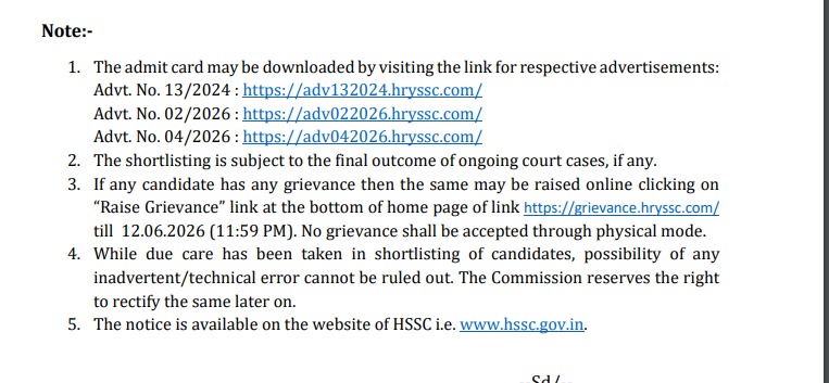 HSSC Admit Card 2026 Out For Forest Guard & Other Posts, Download PMT Hall Ticket PDF_3.1