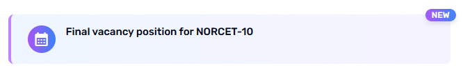 NORCET 10 Final Vacancy Count Increased