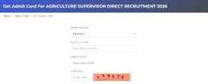RSSB Agriculture Supervisor Admit Card 2026