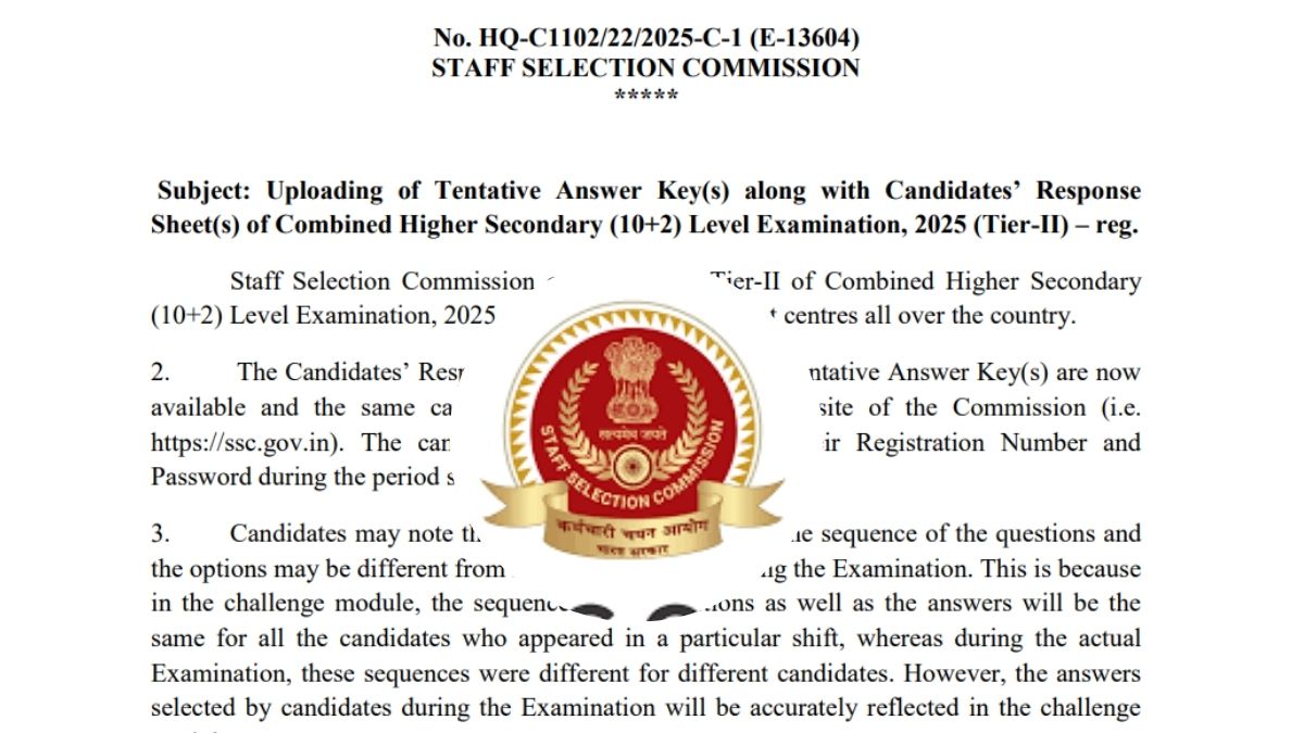 SSC CHSL Tier 2 Answer Key 2026