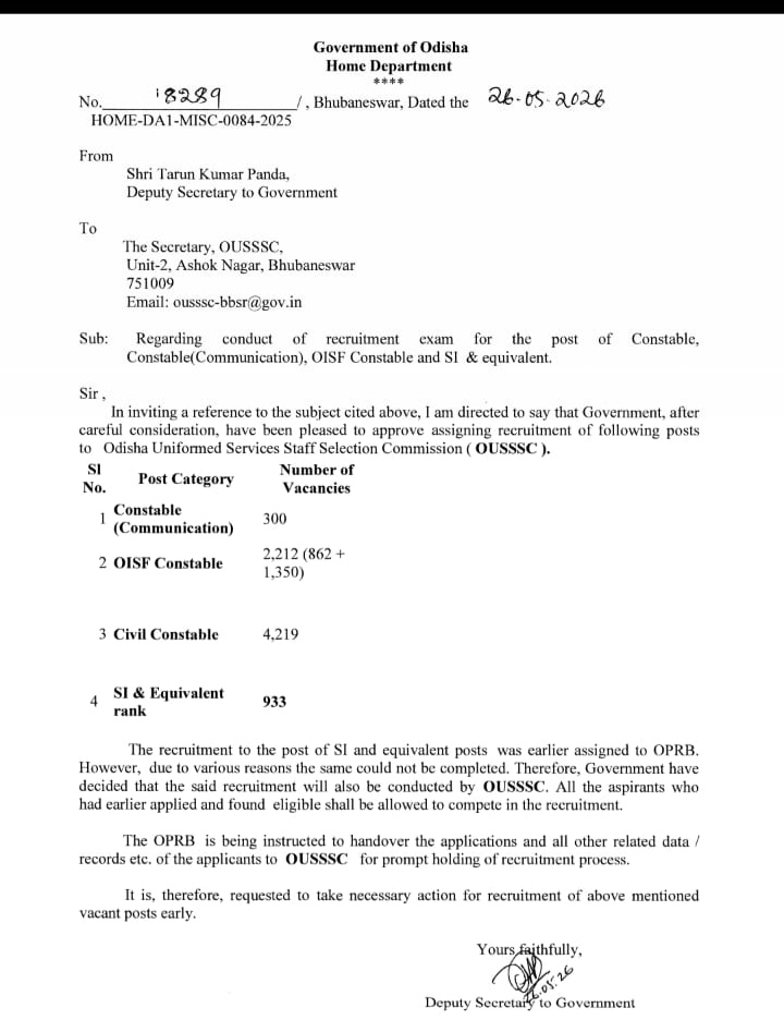 Odisha Police SI and 7600+ Vacancy Updates, Notification Soon_2.1