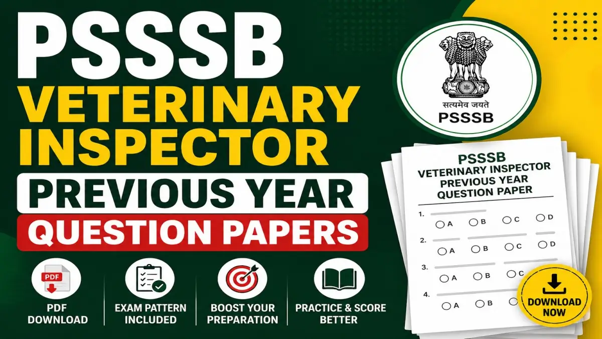 PSSSB Veterinary Inspector Previous Year Question Papers
