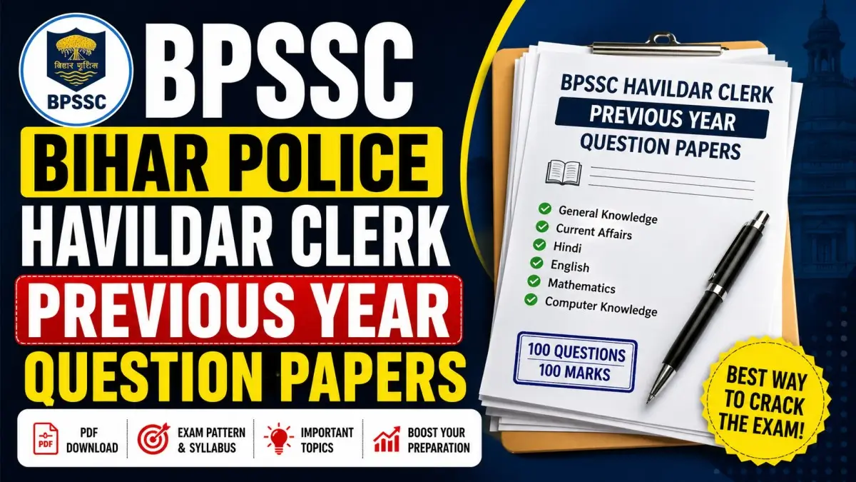 BPSSC Bihar Police Havildar Clerk Previous year Question Papers