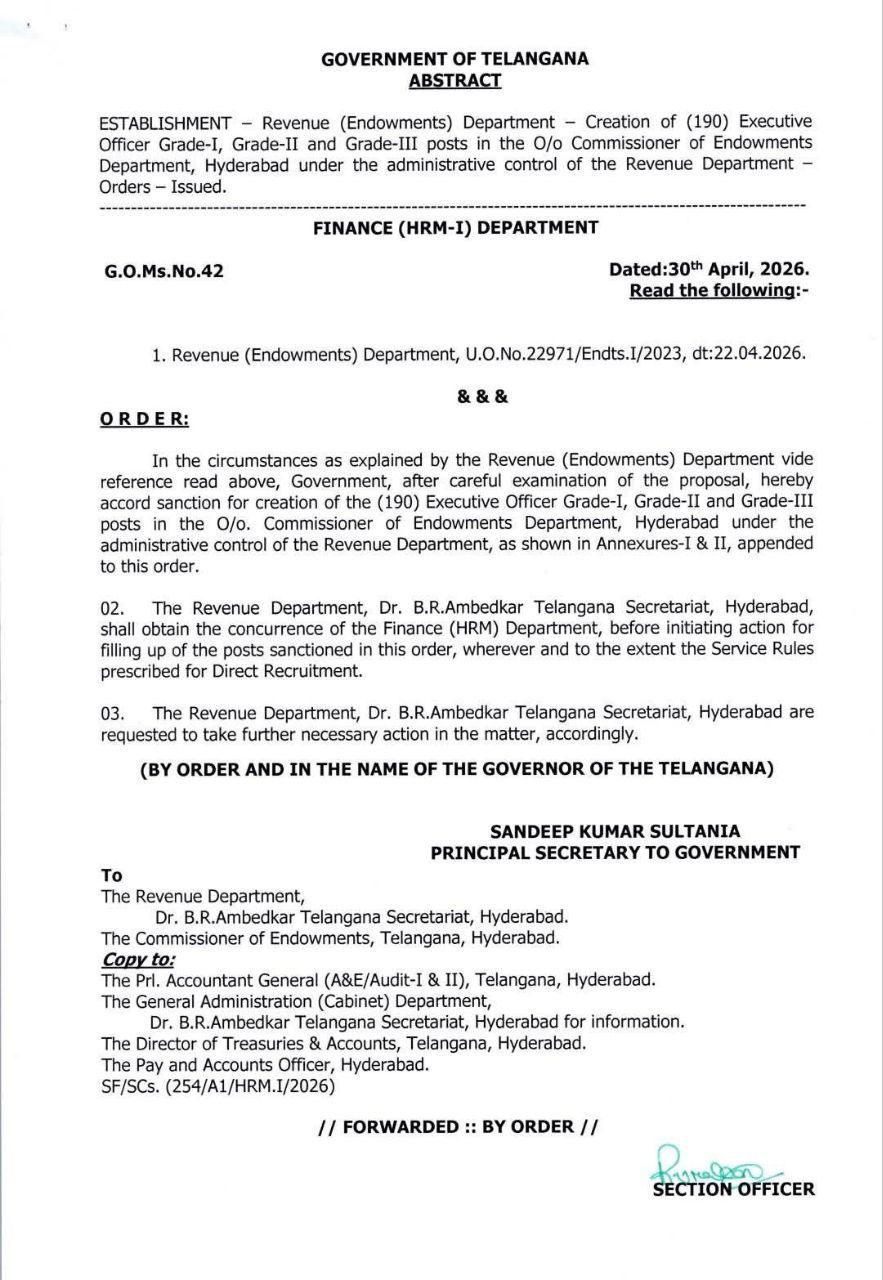 Telangana Endowment Officer Recruitment 2026 Notification Soon For 190 Grade 1, 2 & 3 Posts_3.1