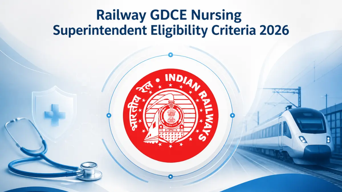 Railway GDCE Nursing Superintendent Eligibility Criteria 2026, Age Limit and Qualifications