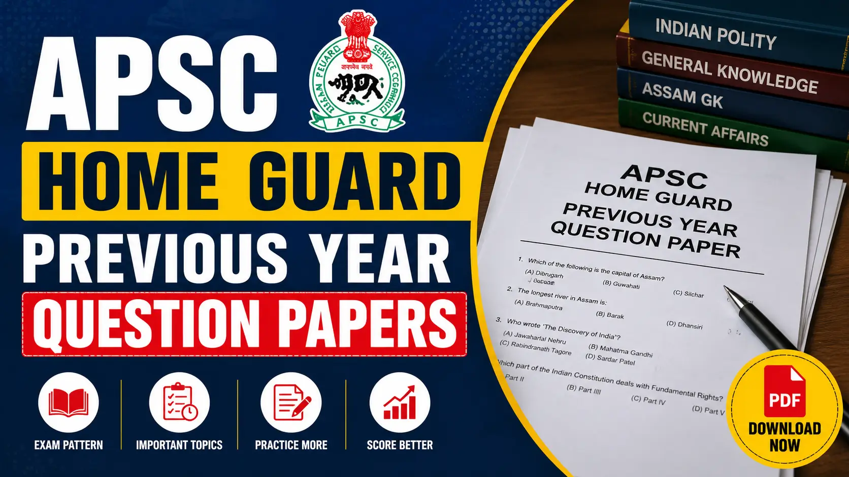 APSC Home Guard Previous Year Question Papers