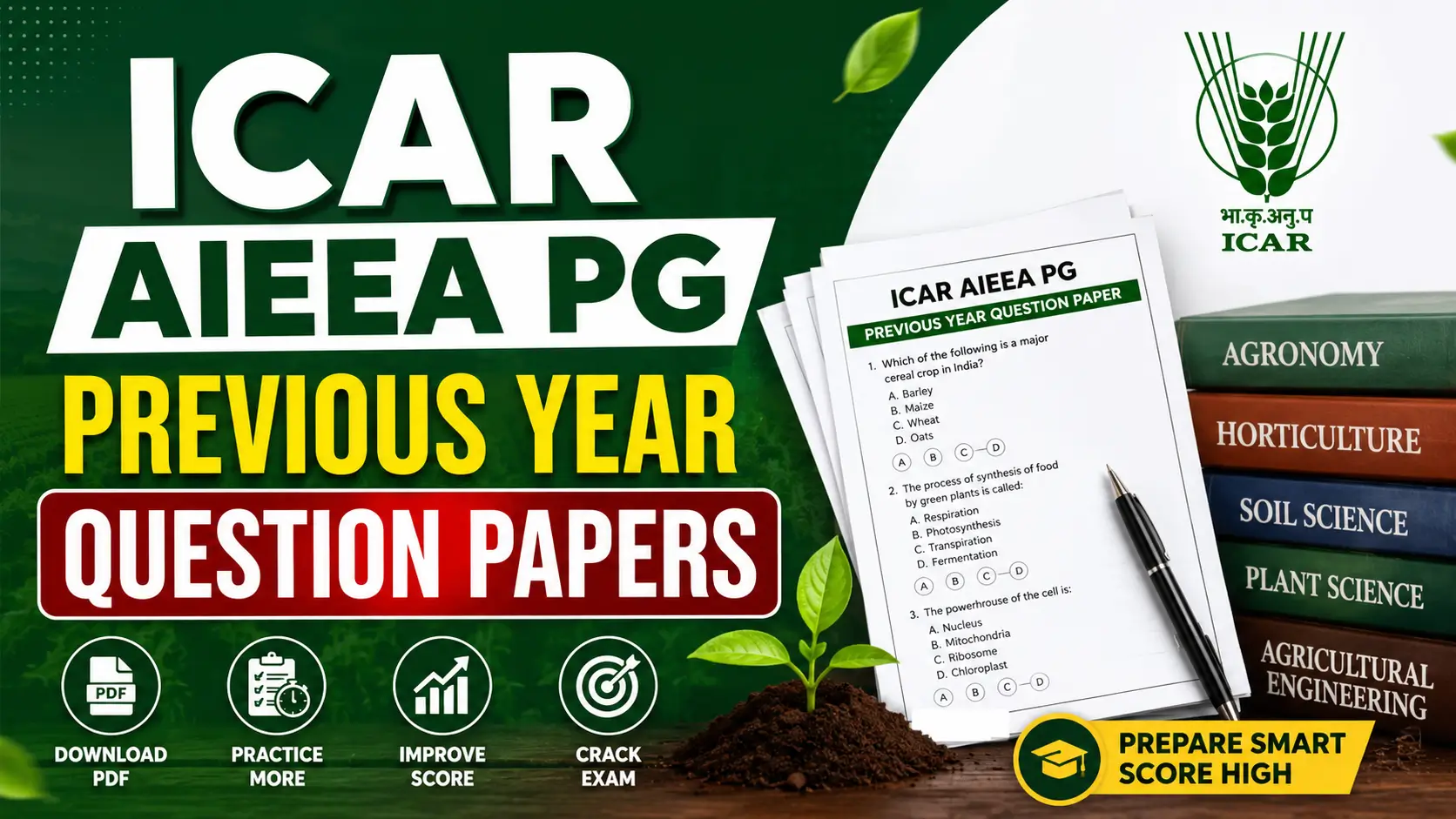 ICAR AIEEA PG Previous Year Question Papers