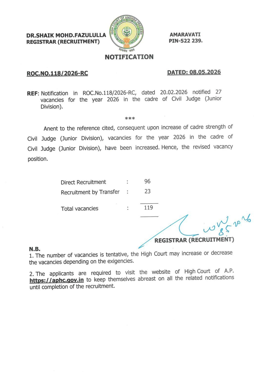 AP High Court Exam Date 2026 Out For 300 Posts Vacancies, Check Exam Pattern_5.1