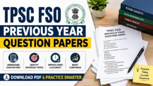 TPSC FSO Previous Year Question Papers, Download PDF