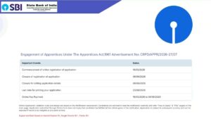 SBI Apprentice Apply Online 2026
