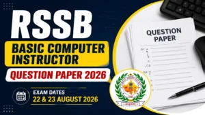 RSSB Basic Computer Instructor Question Paper 2026