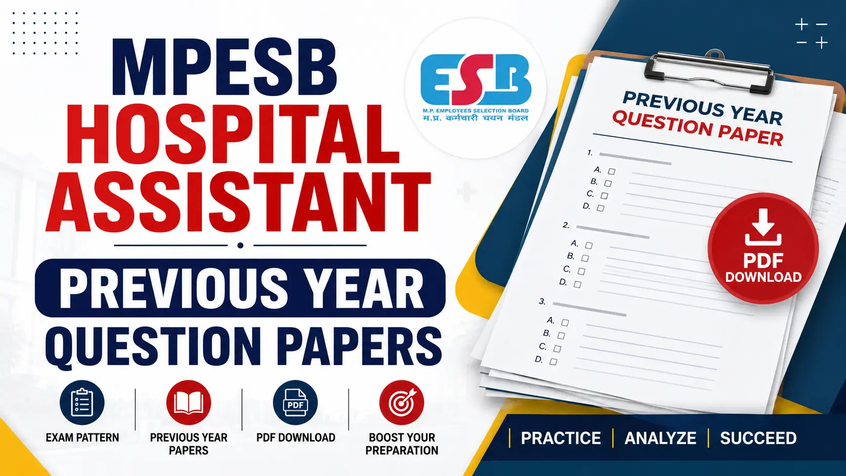 MPESB Hospital Assistant Previous Year Question Papers